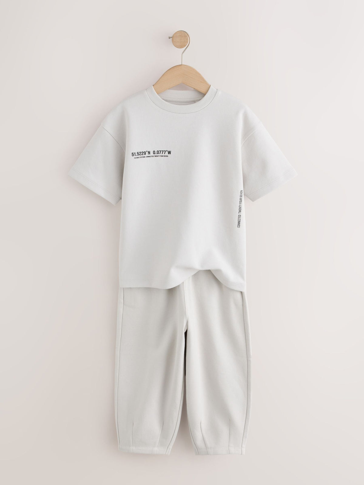 Light Grey Relaxed Fit Heavyweight T-Shirt and Joggers Set (3-16yrs) - image 3