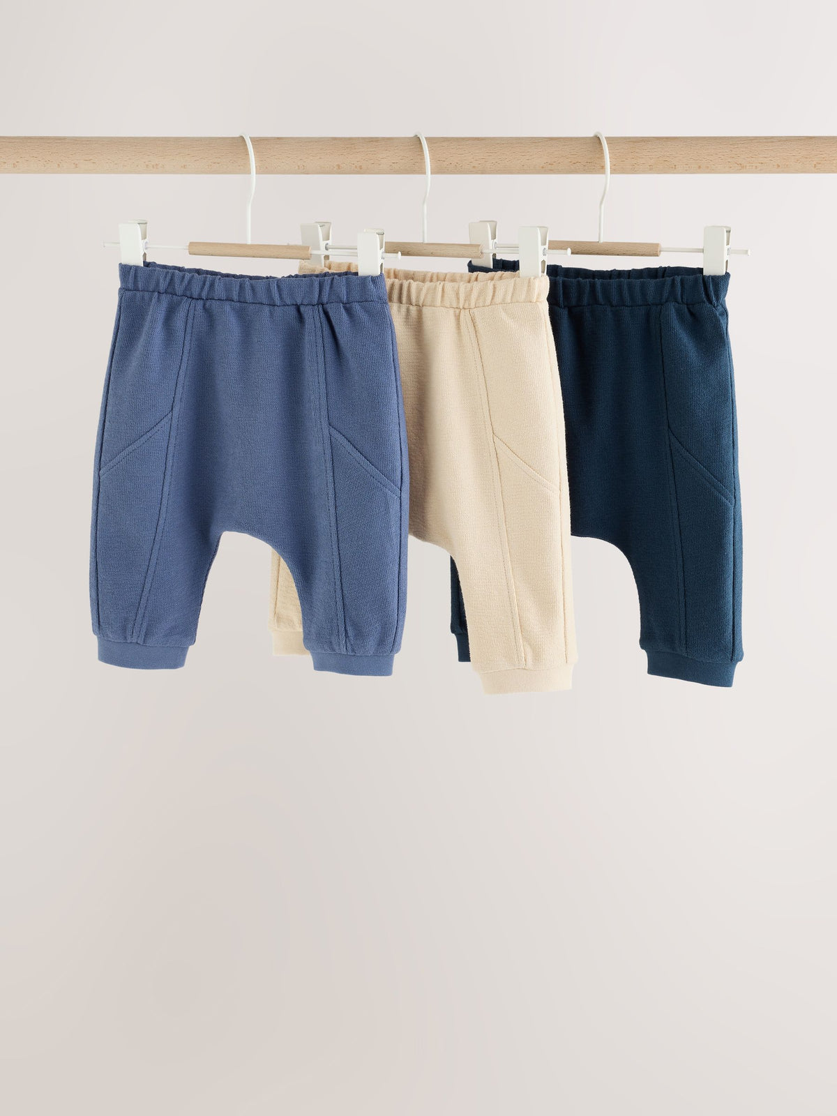 Blue/Neutral Baby Joggers 3 Pack (0mths-2yrs) - image 1