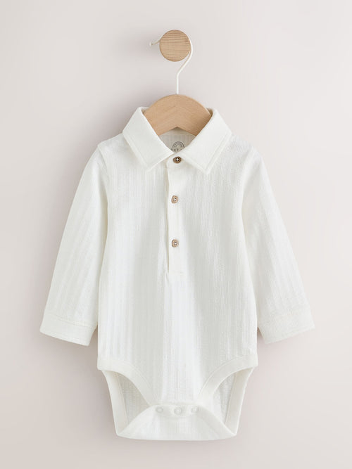 Dsiney Kidz - White Textured Shirt Baby Bodysuit (0mths-3yrs) image 1