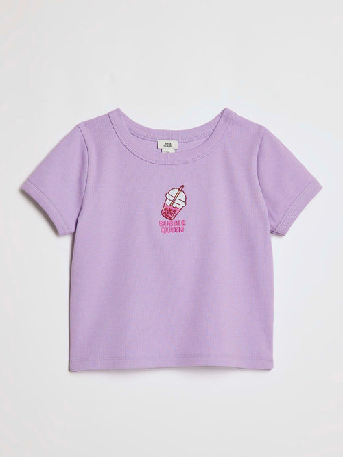 Dsiney Kidz - River Island Purple Bubble Queen Icon Baby T-Shirt image 1