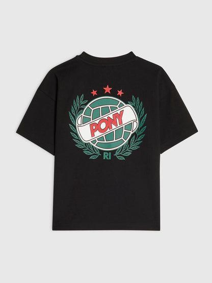 Dsiney Kidz - River Island Black Oversized Pony Crest T-Shirt image 1