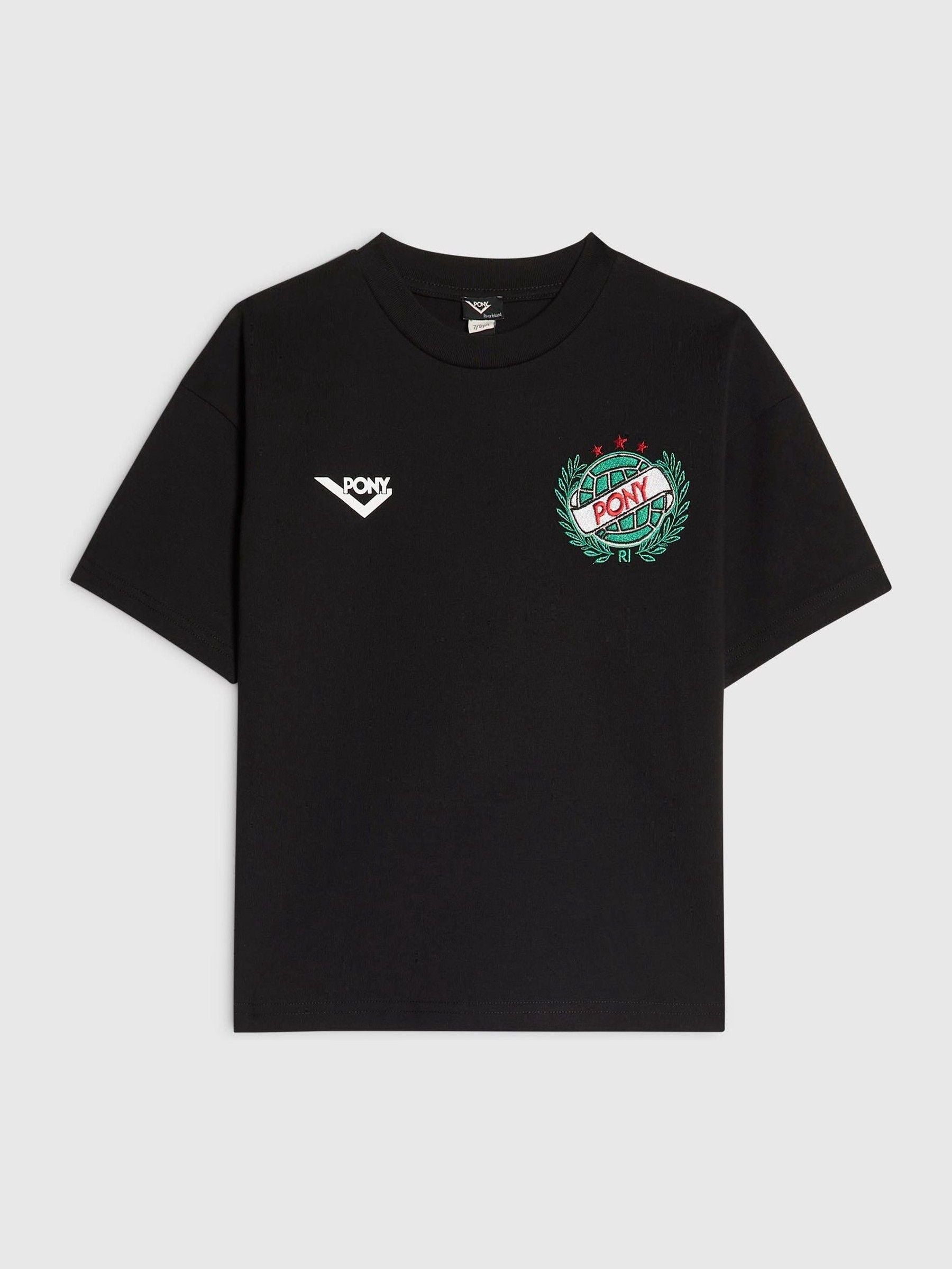 Dsiney Kidz - River Island Black Oversized Pony Crest T-Shirt image 2