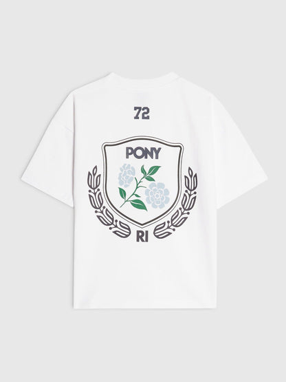 Dsiney Kidz - River Island White Oversized Pony Crest T-Shirt image 1