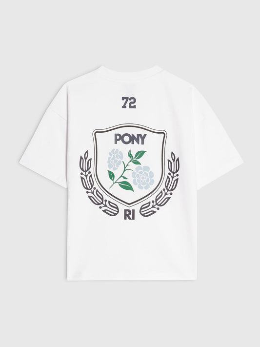 Dsiney Kidz - River Island White Oversized Pony Crest T-Shirt image 1