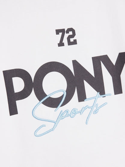 Dsiney Kidz - River Island White Oversized Pony Crest T-Shirt image 3