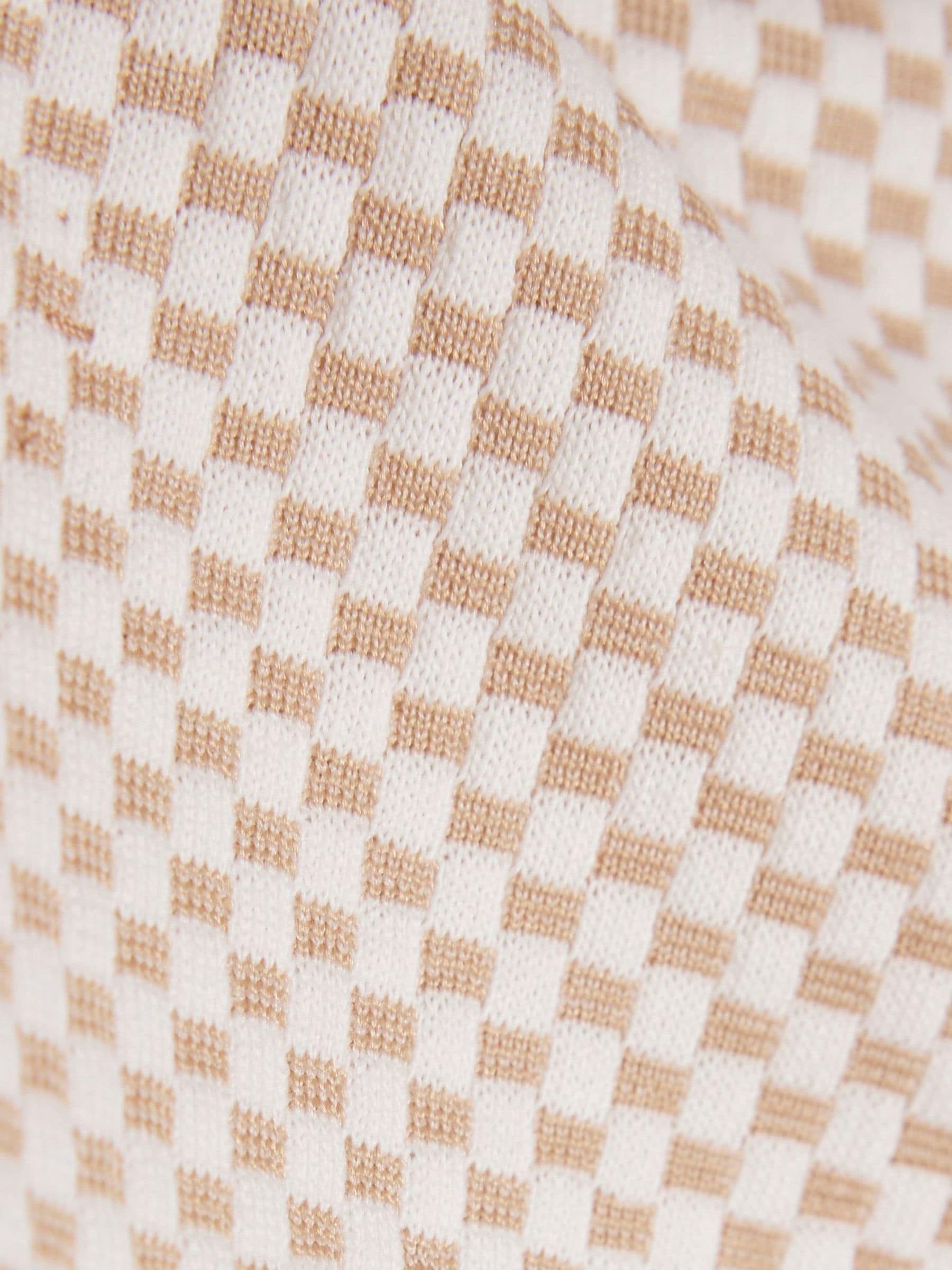 River Island Brown Jacquard Polo & Joggers Set image 5