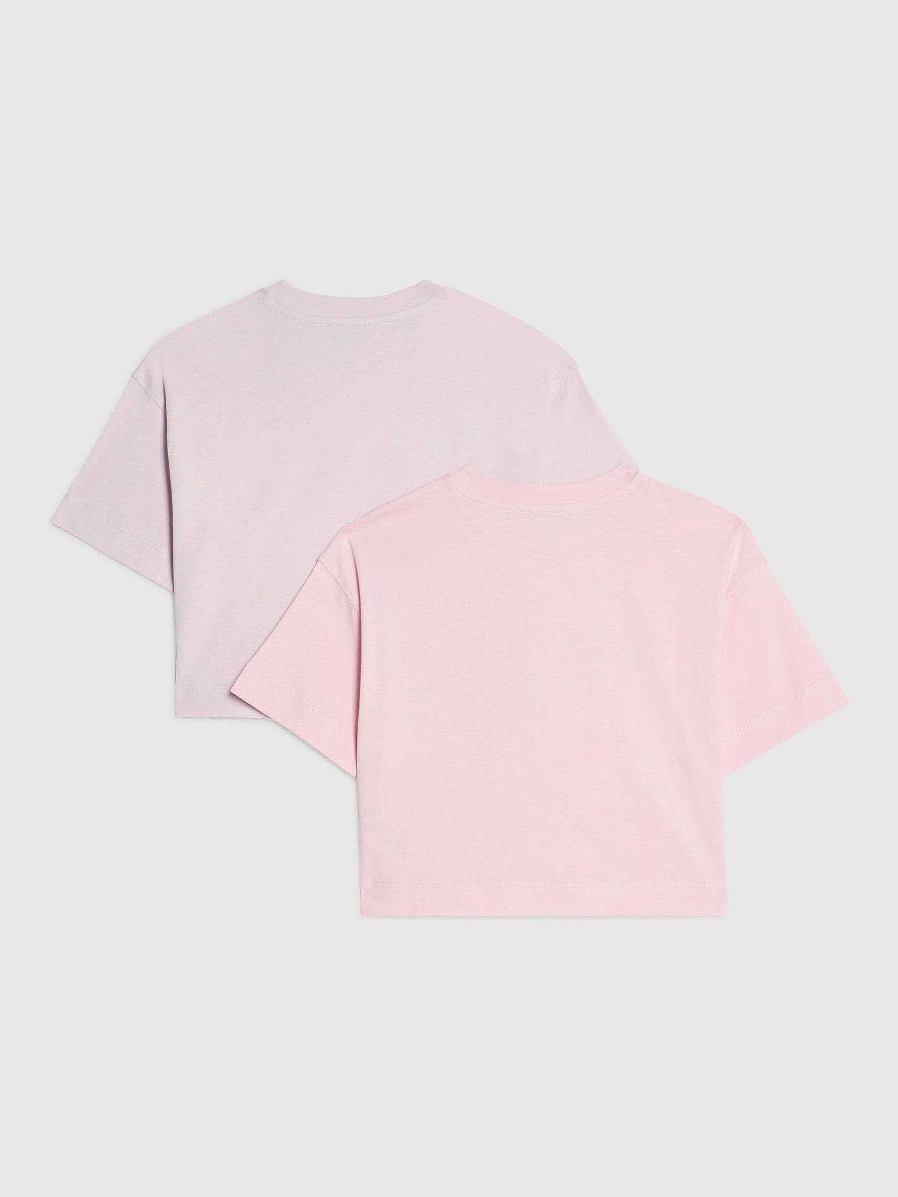 Dsiney Kidz - River Island Pink River Logo Crop T-Shirts  2 Pack image 2