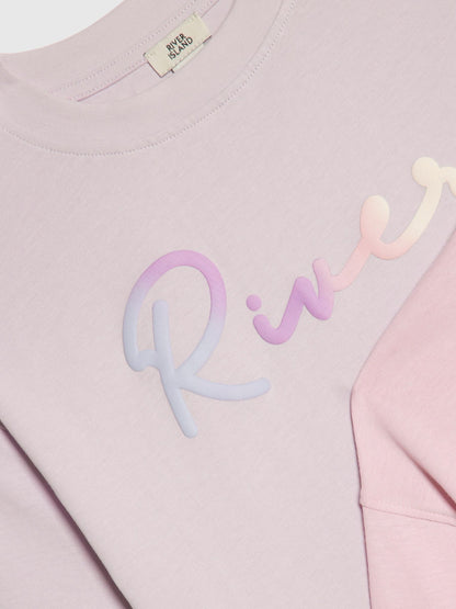 Dsiney Kidz - River Island Pink River Logo Crop T-Shirts  2 Pack image 3