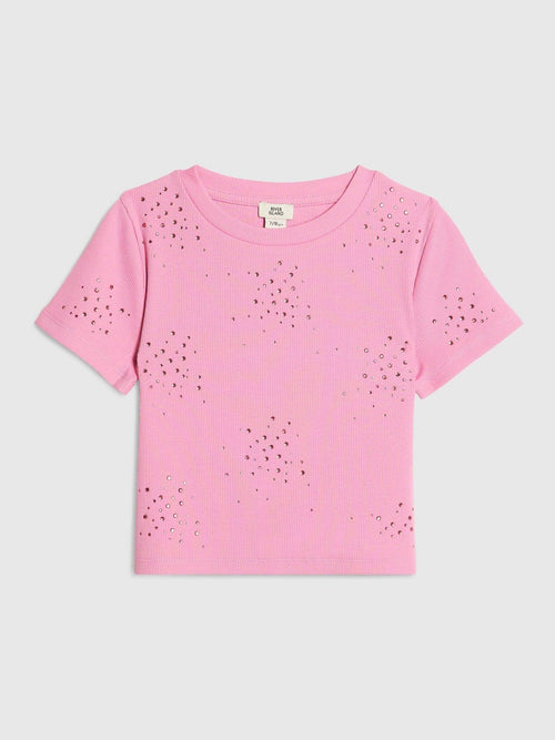 Dsiney Kidz - River Island Pink Hotfix Baby T-Shirt image 1