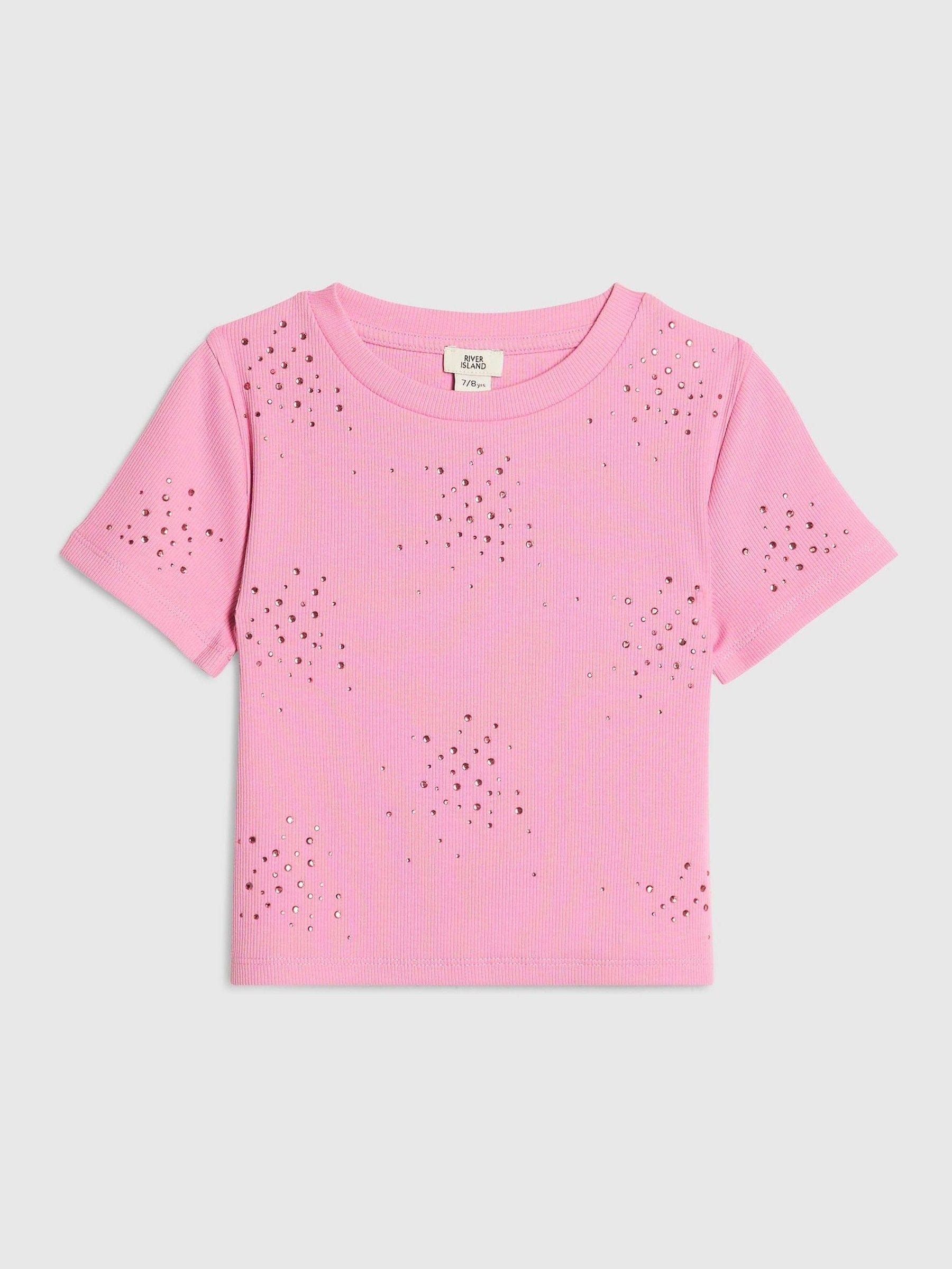 Dsiney Kidz - River Island Pink Hotfix Baby T-Shirt image 1