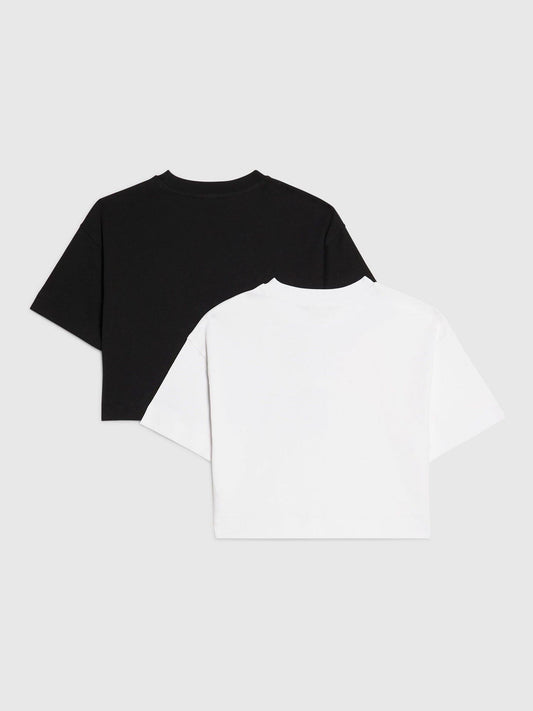Dsiney Kidz - River Island Black River Logo Crop T-Shirts 2 Pack image 2
