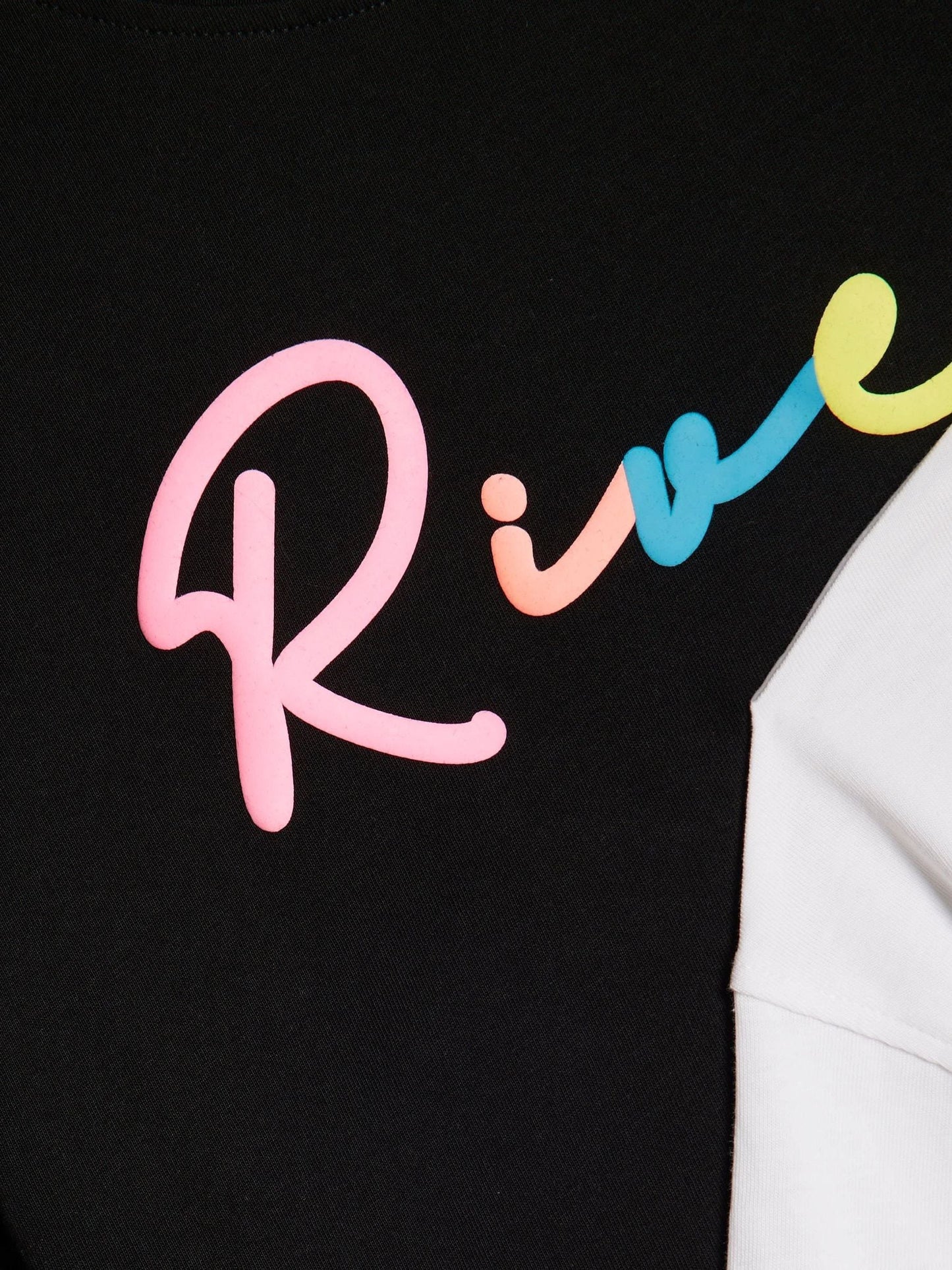 Dsiney Kidz - River Island Black River Logo Crop T-Shirts 2 Pack image 3