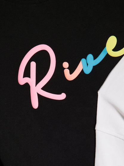 Dsiney Kidz - River Island Black River Logo Crop T-Shirts 2 Pack image 3