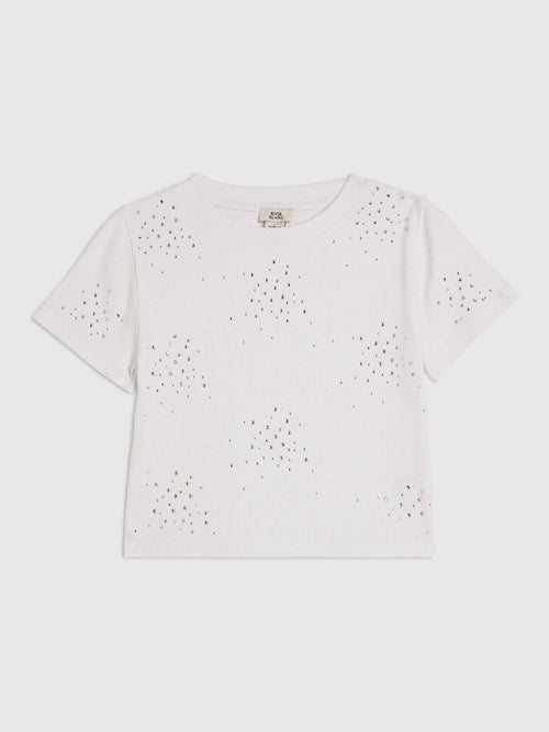 Dsiney Kidz - River Island White Hotfix Baby T-Shirt image 1