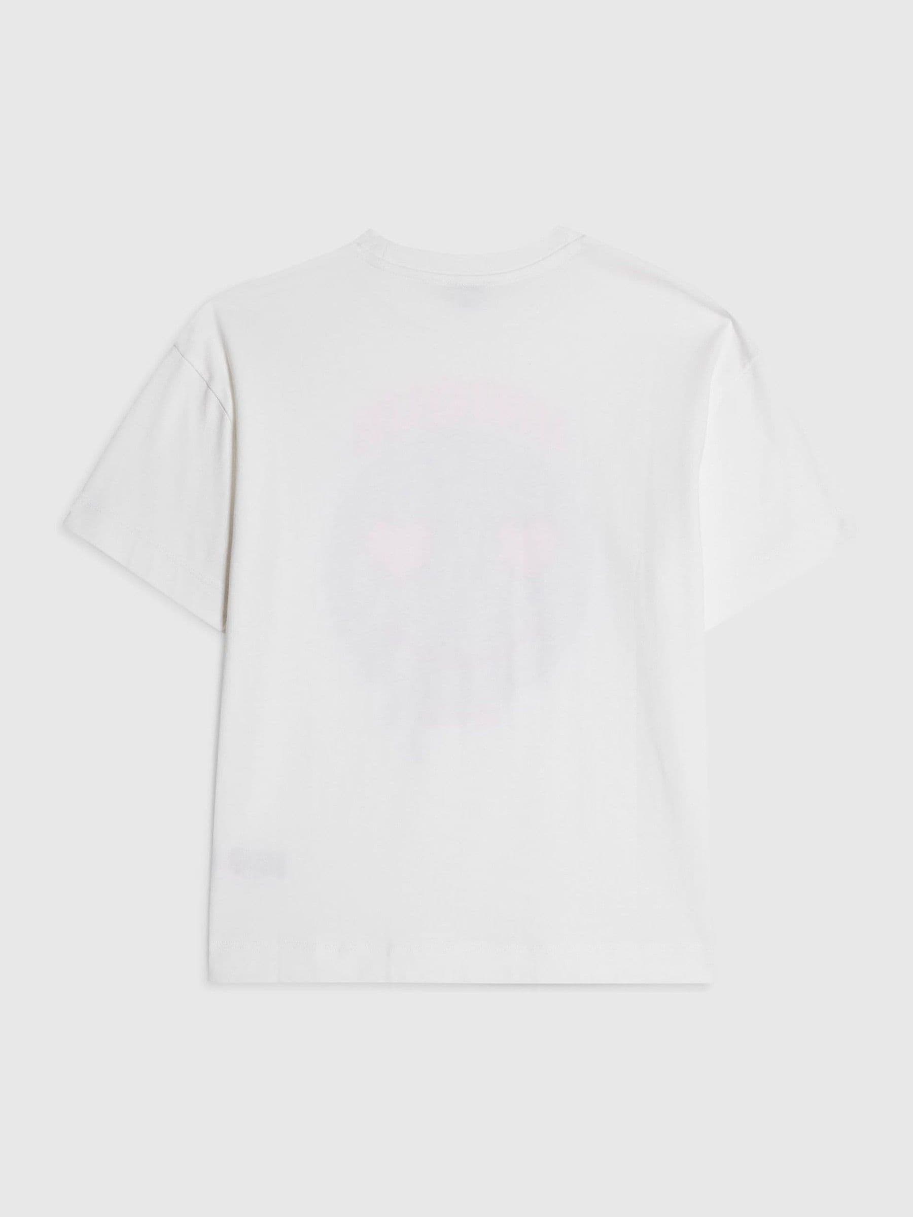 Dsiney Kidz - River Island White Leopard Smiley T-Shirt image 2