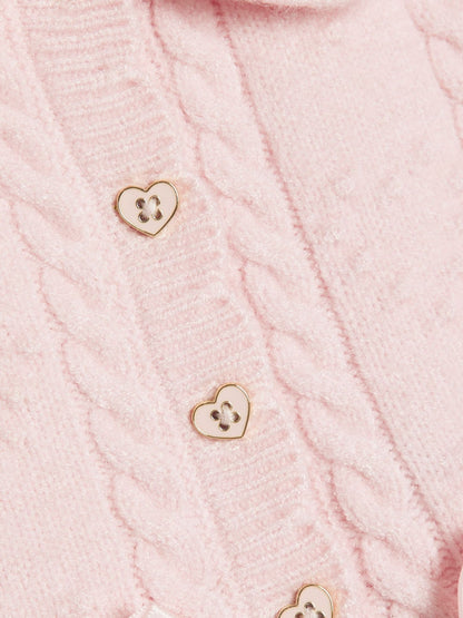 Dsiney Kidz - River Island Pink Peplum Cardigan & Leggings Set image 4