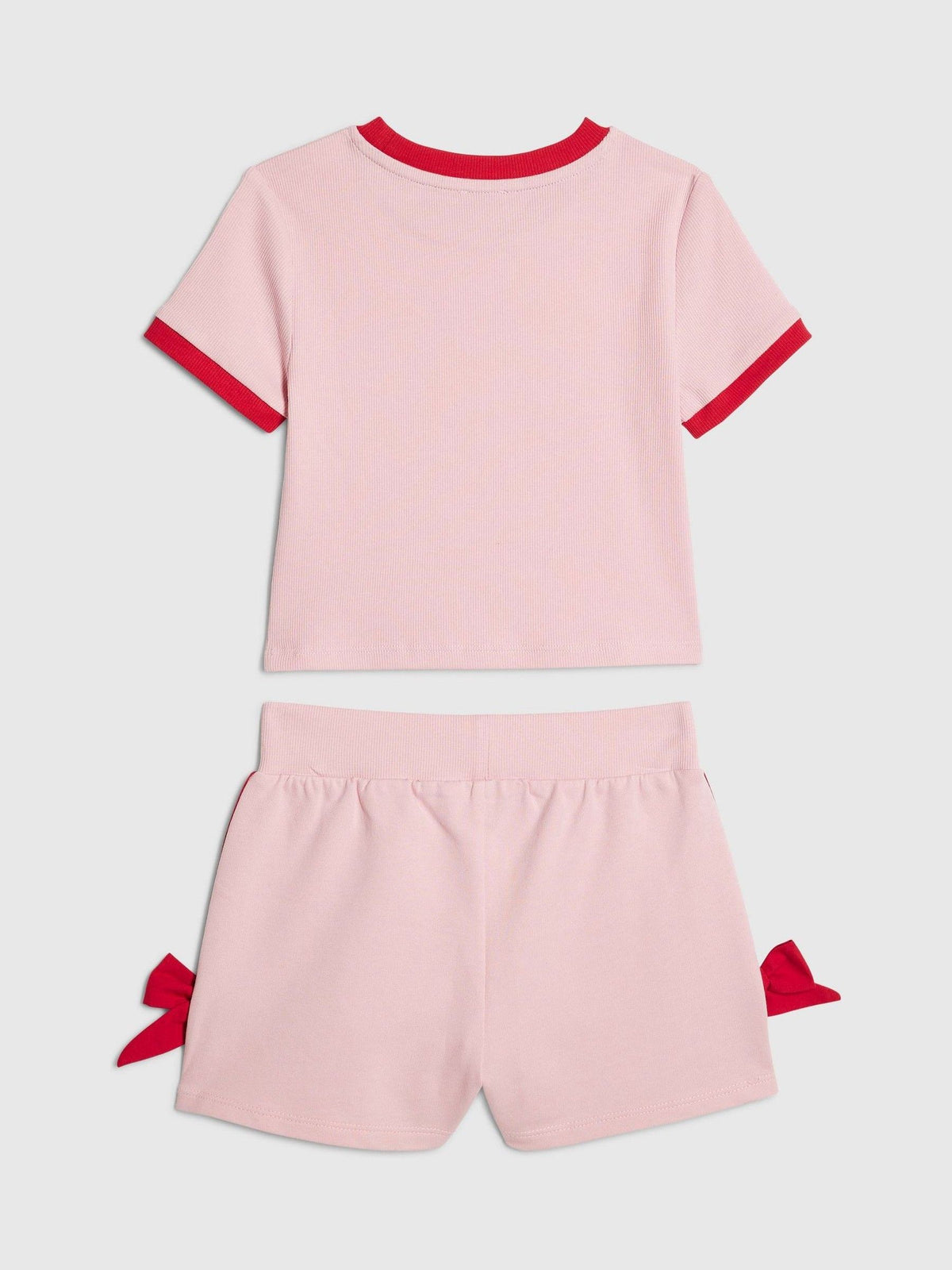 Dsiney Kidz - River Island Pink Lace Number Top & Runner Shorts Set image 2