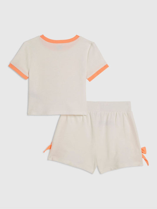 Dsiney Kidz - River Island White Lace Number Top & Runner Shorts Set image 2