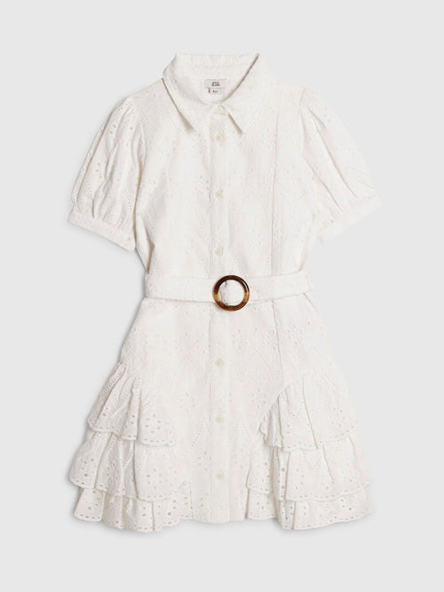 Dsiney Kidz - River Island White Floral Broidery Dress image 1
