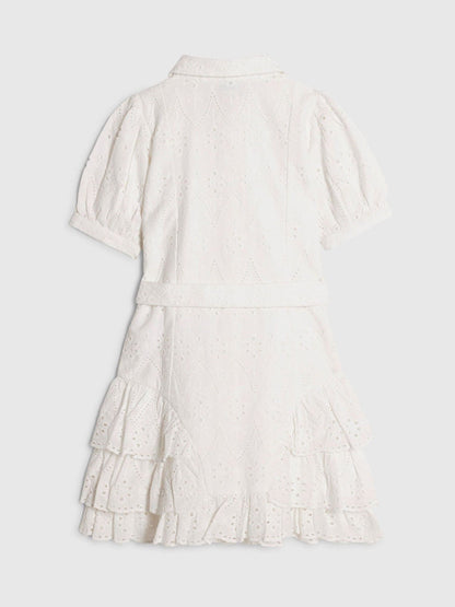 River Island White Floral Broidery Dress image 2
