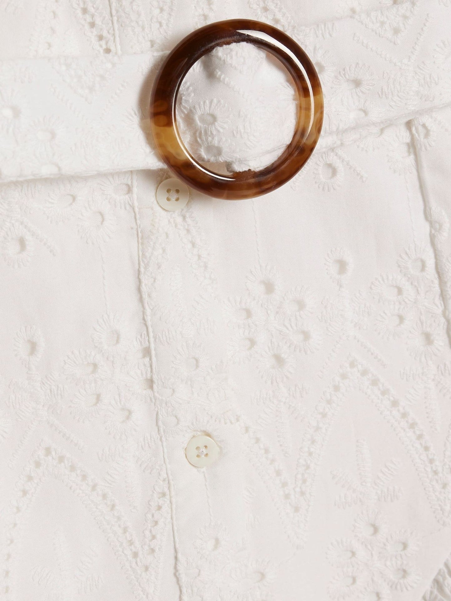 River Island White Floral Broidery Dress image 3