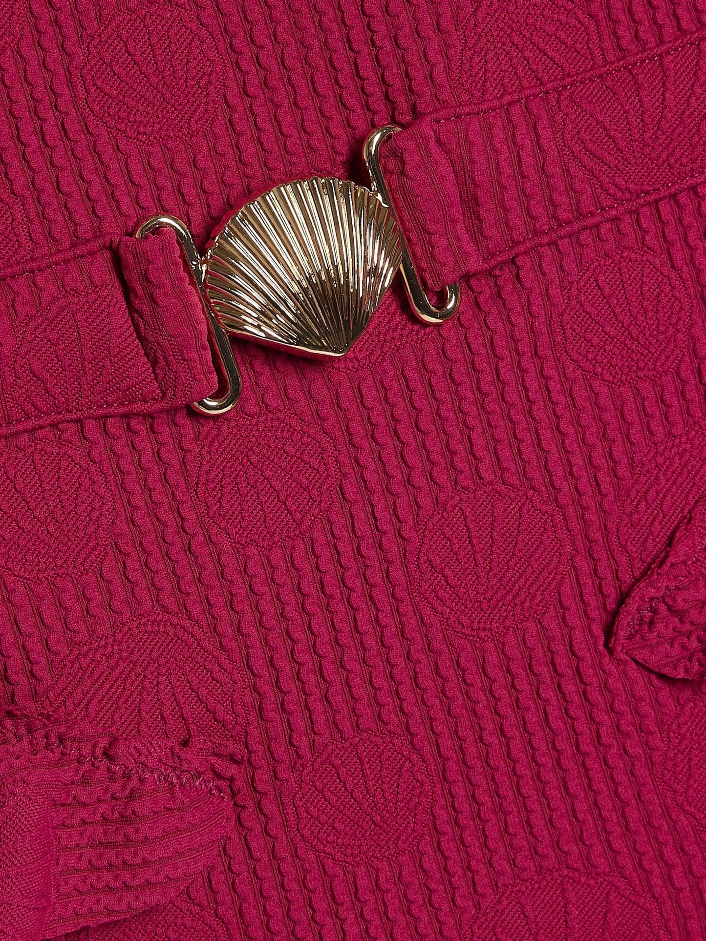 Dsiney Kidz - River Island Red Shell Texture Belt Swimsuit image 3