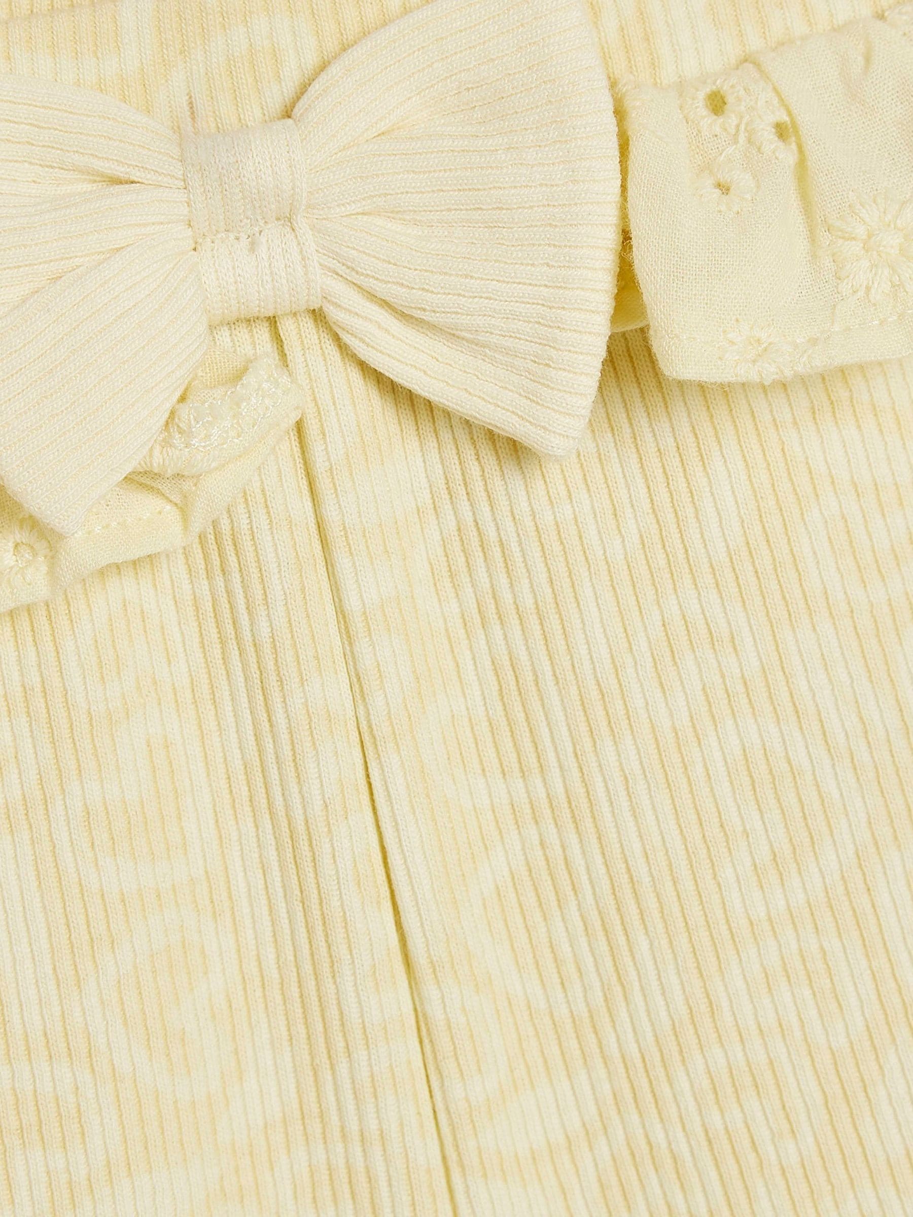 River Island Yellow Little Lovely Bodysuit & Shorts Set image 3