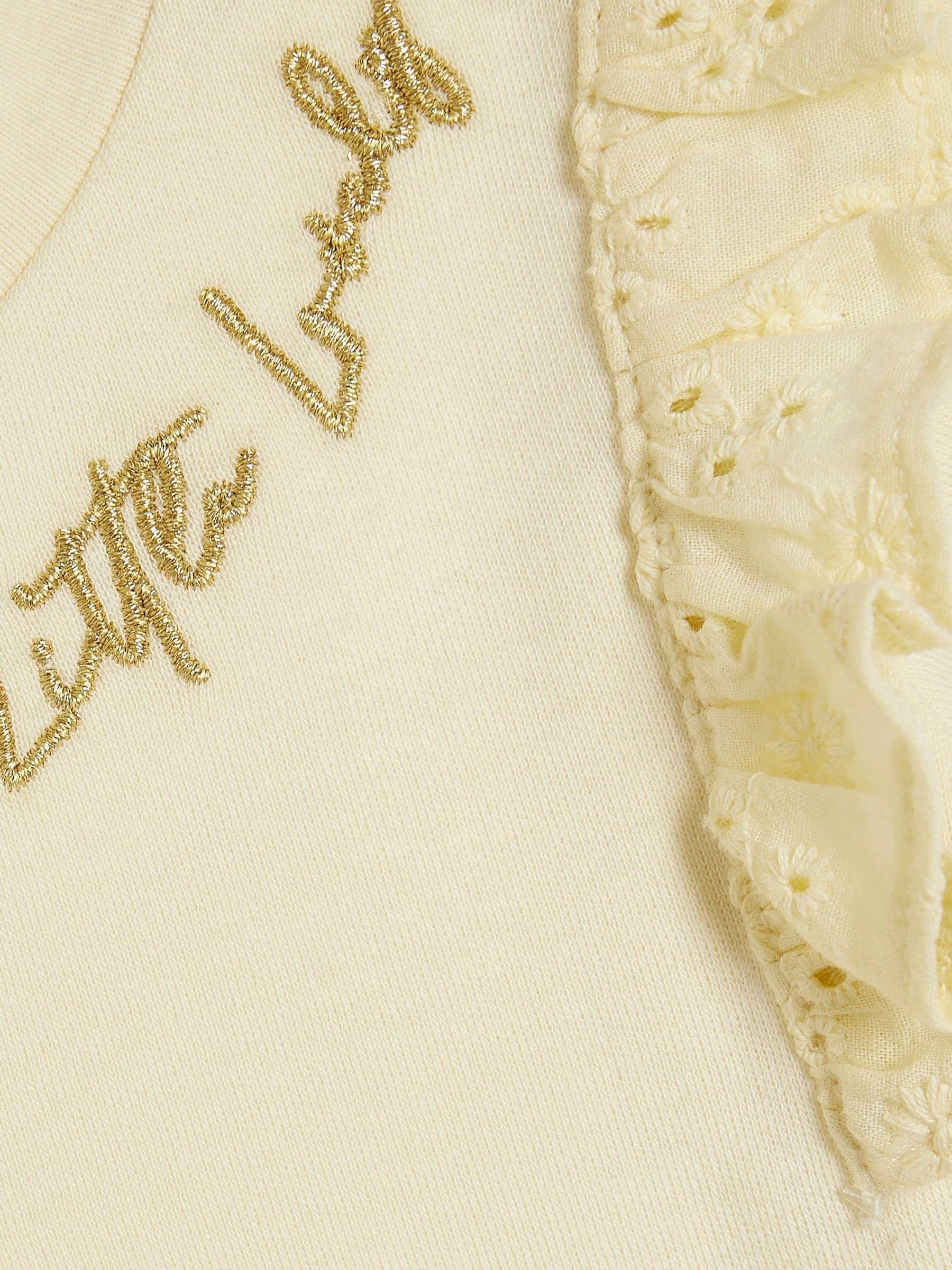 River Island Yellow Little Lovely Bodysuit & Shorts Set image 4