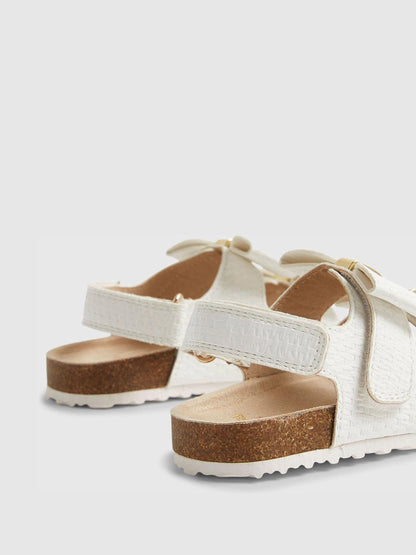 River Island White Bow Woven Footbeds Sandals image 4