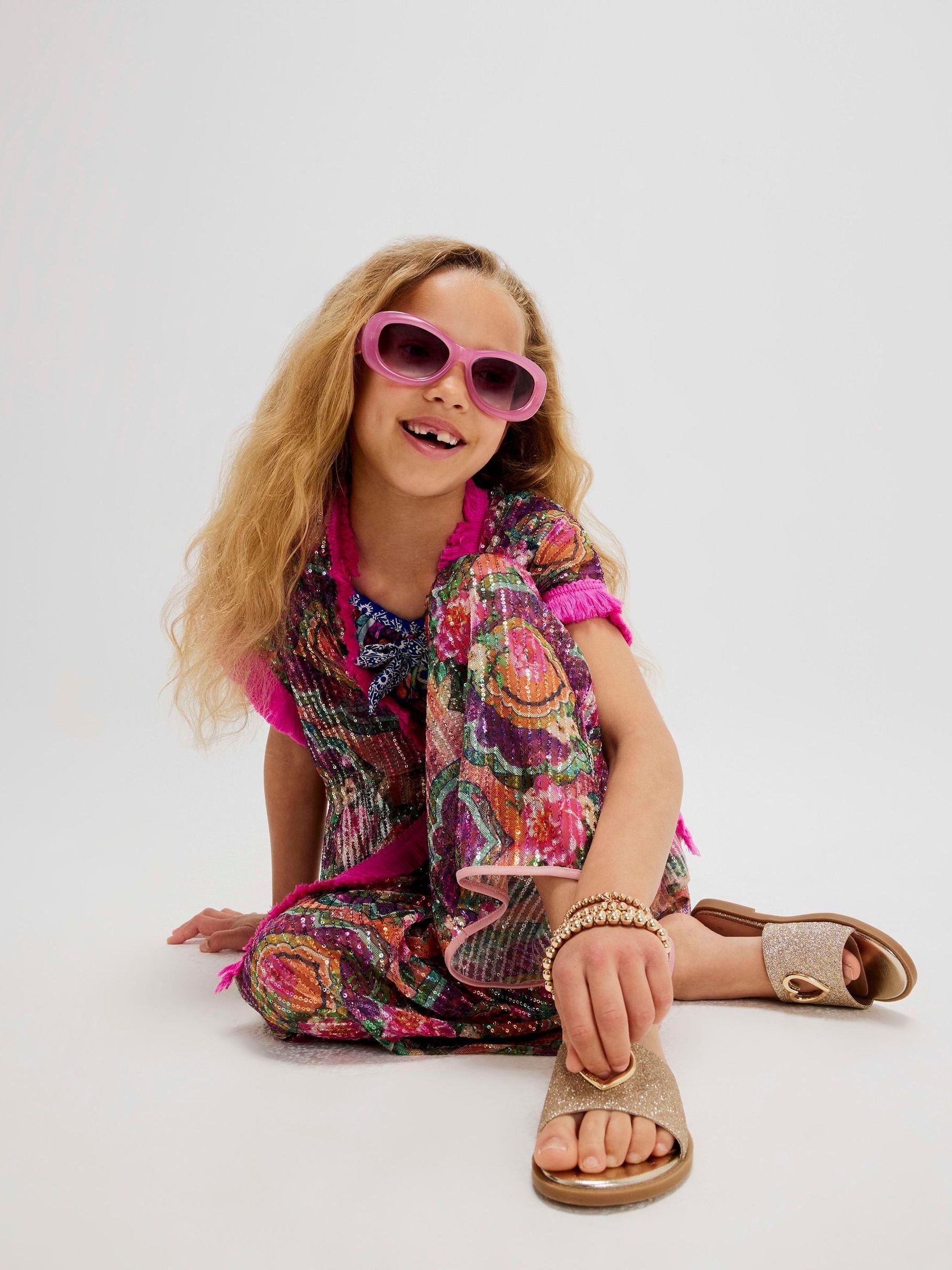 Dsiney Kidz - River Island Purple Del Maar Sequin Trousers image 1