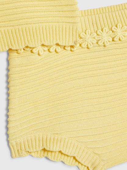 River Island Yellow Daisy Cardigan & Short Set image 4