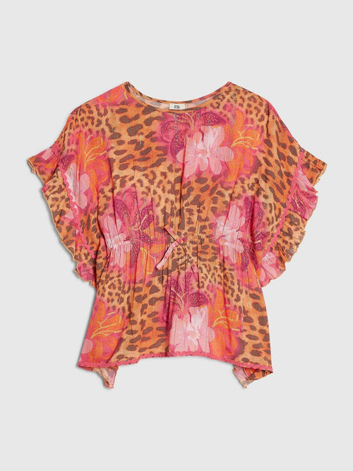 Dsiney Kidz - River Island Pink Floral Leopard Kaftan image 1