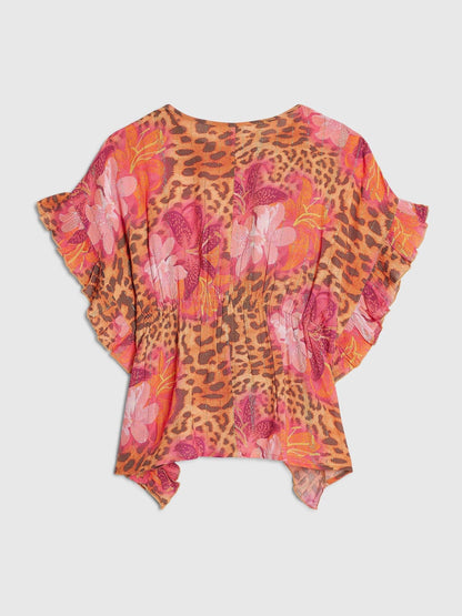Dsiney Kidz - River Island Pink Floral Leopard Kaftan image 2