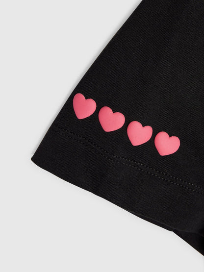 Dsiney Kidz - River Island Black T-Shirt & Runner Shorts Set image 4