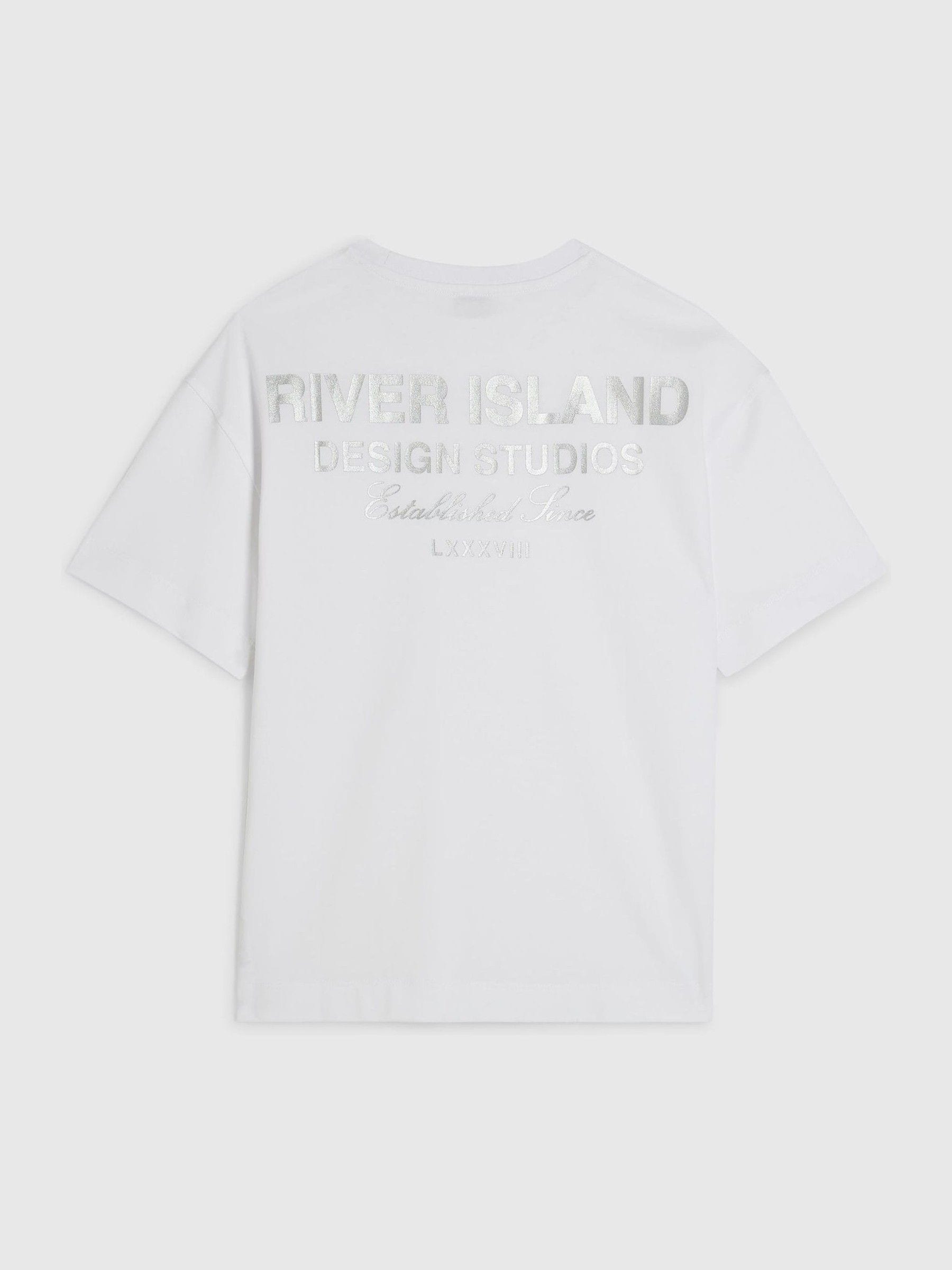 Dsiney Kidz - River Island White River Branded Boyfriend T-Shirt image 2