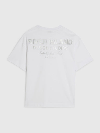 Dsiney Kidz - River Island White River Branded Boyfriend T-Shirt image 2