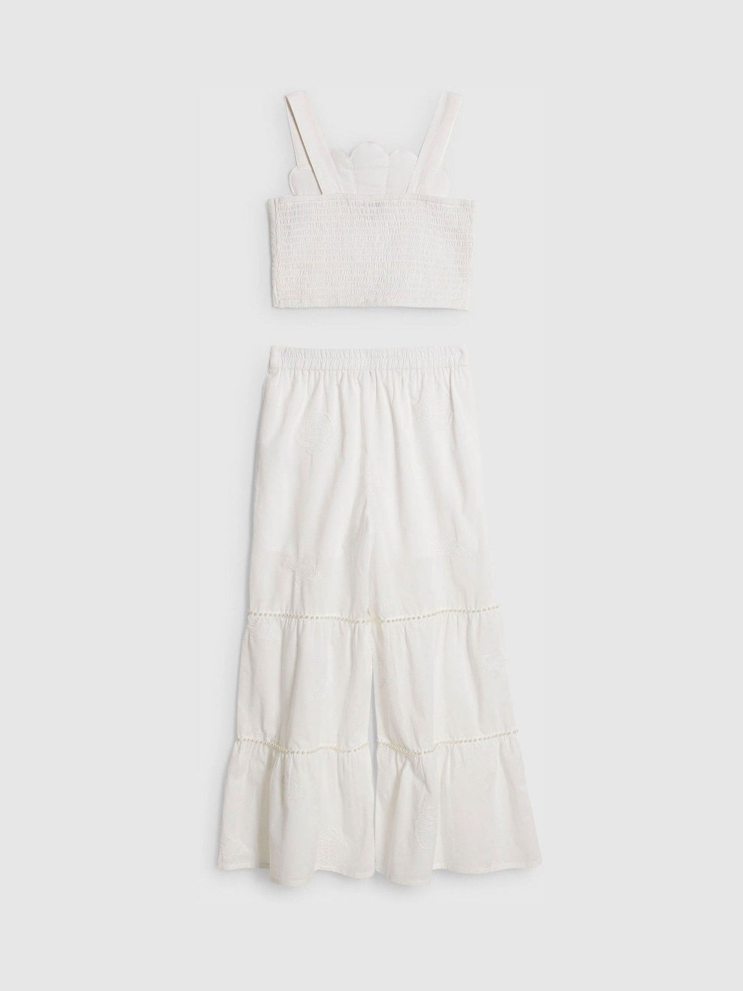 Dsiney Kidz - River Island White Pearl Shell Top & Trousers Set image 2