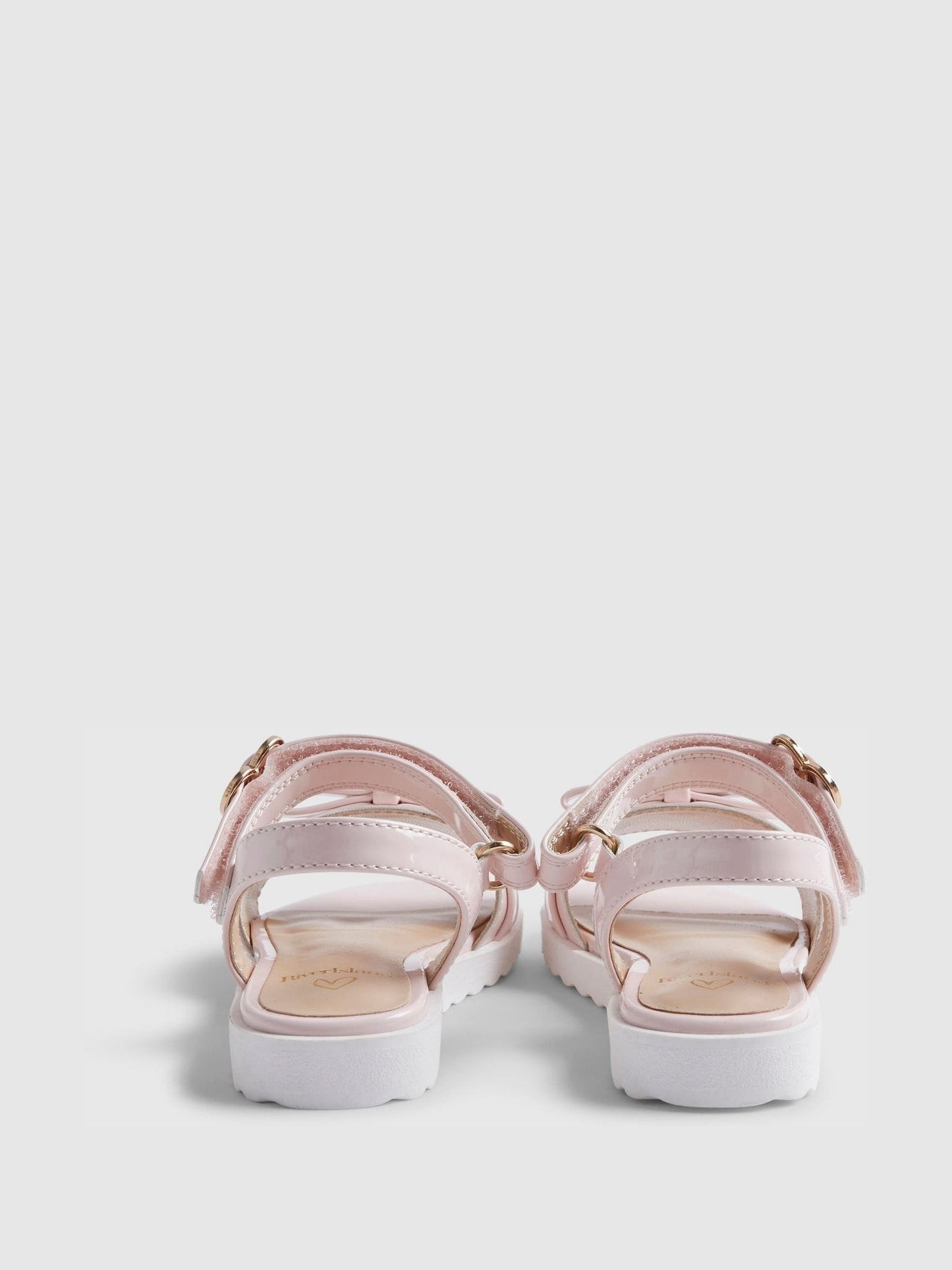 River Island Pink Metallic Bow Wedge Sandals image 2