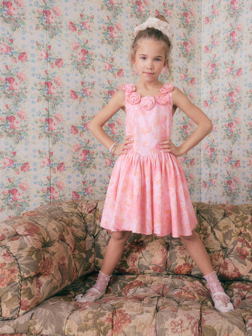 Dsiney Kidz - River Island Pink Corsage Floral Dress image 1