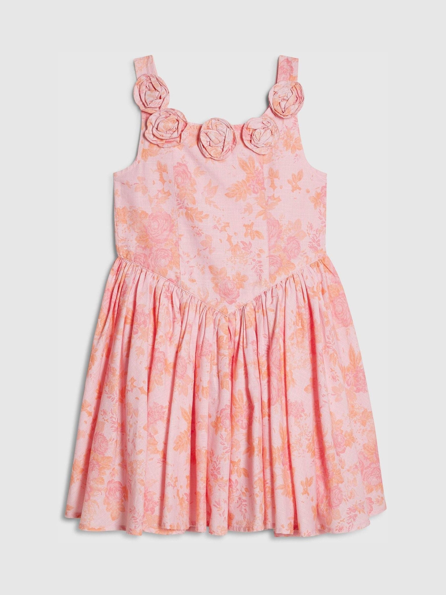 River Island Pink Corsage Floral Dress image 3