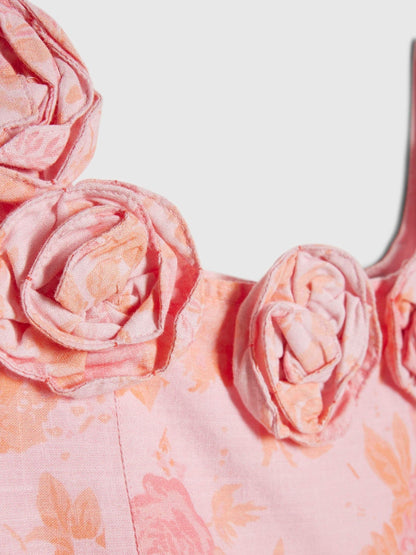 River Island Pink Corsage Floral Dress image 5
