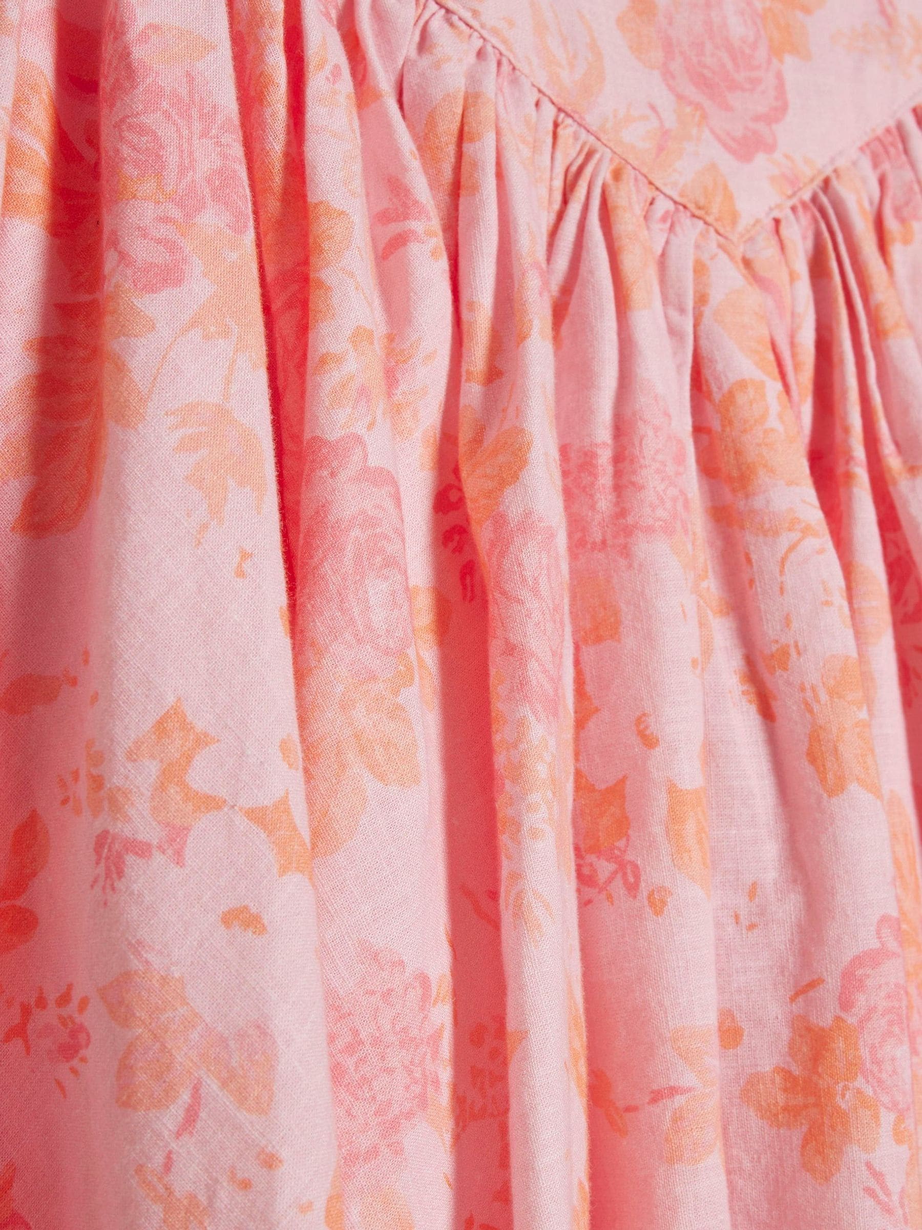 River Island Pink Corsage Floral Dress image 6