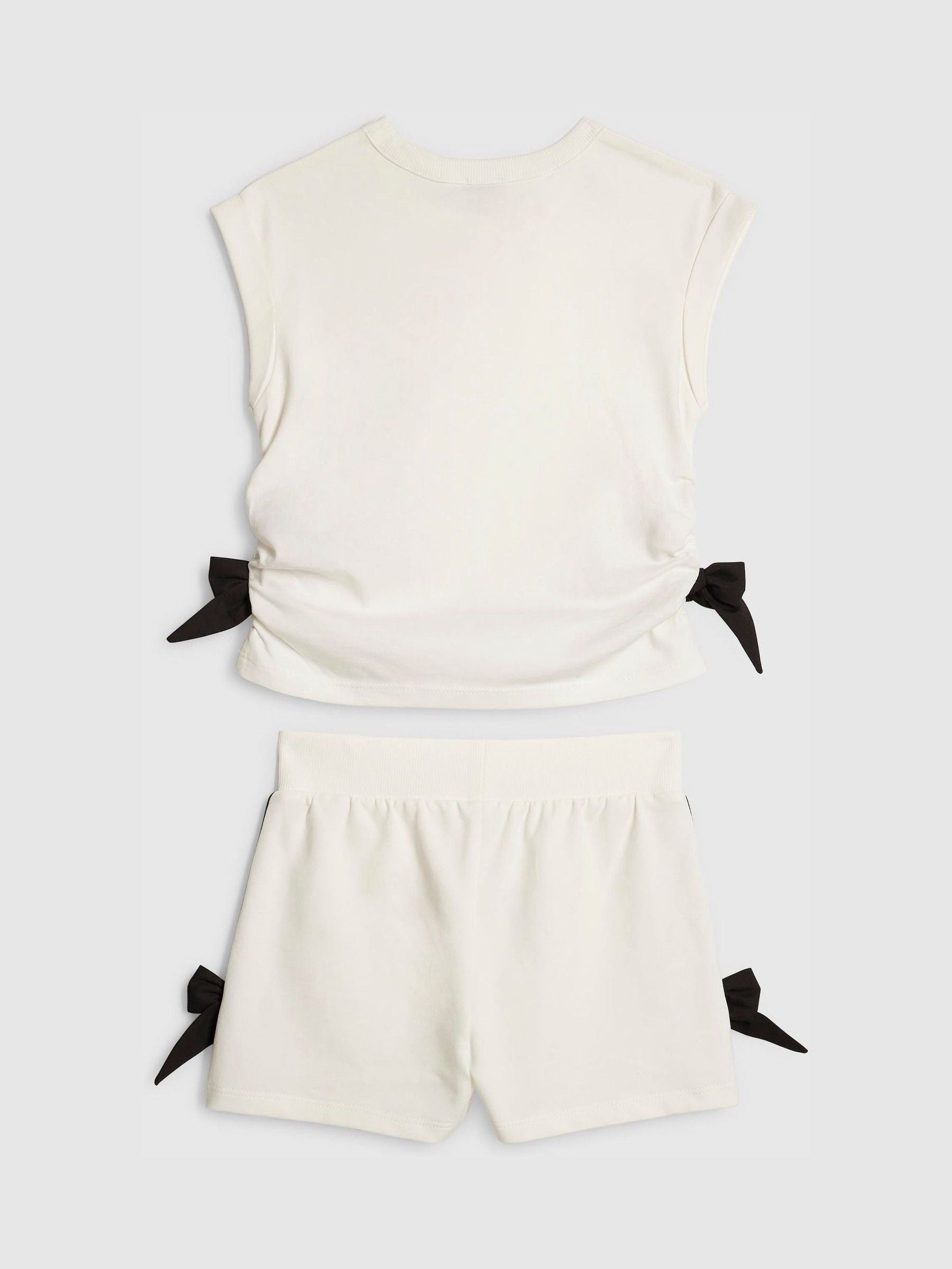 Dsiney Kidz - River Island White Bow Top  & Shorts Set image 2