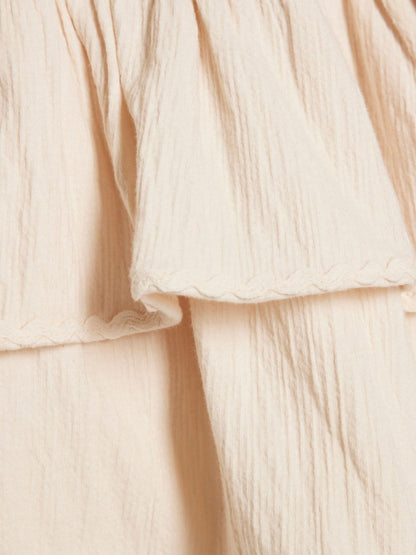 River Island Cream Asymmetric Crochet Flower Dress image 2