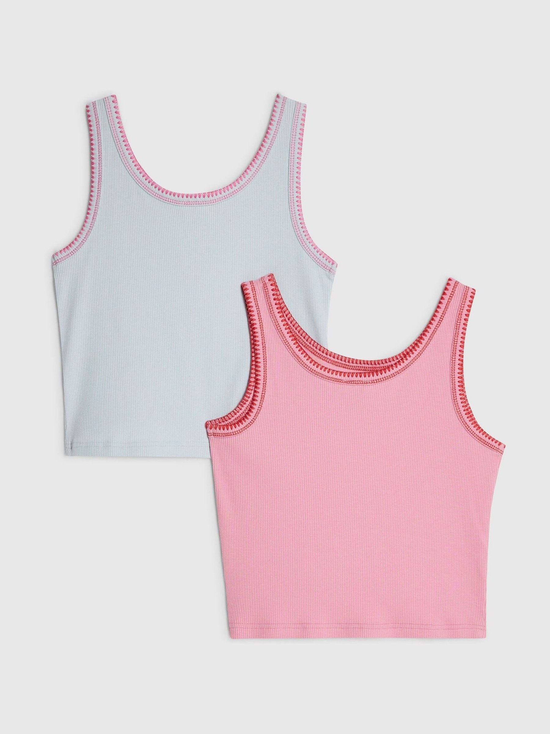 Dsiney Kidz - River Island Pink Number Tanks 2 Pack image 2