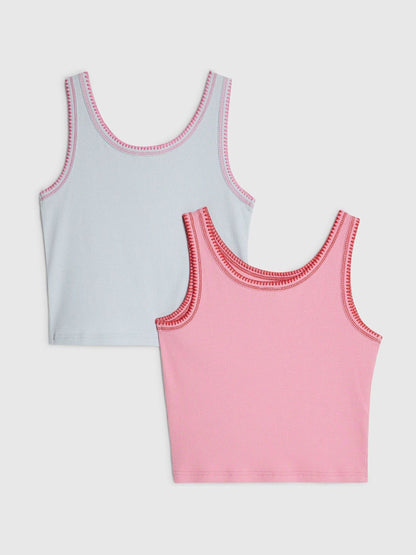 Dsiney Kidz - River Island Pink Number Tanks 2 Pack image 2