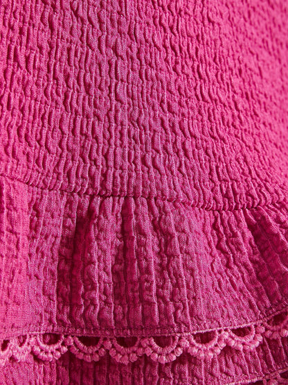 Dsiney Kidz - River Island Pink Frill Shirred Top & Shorts Set image 4