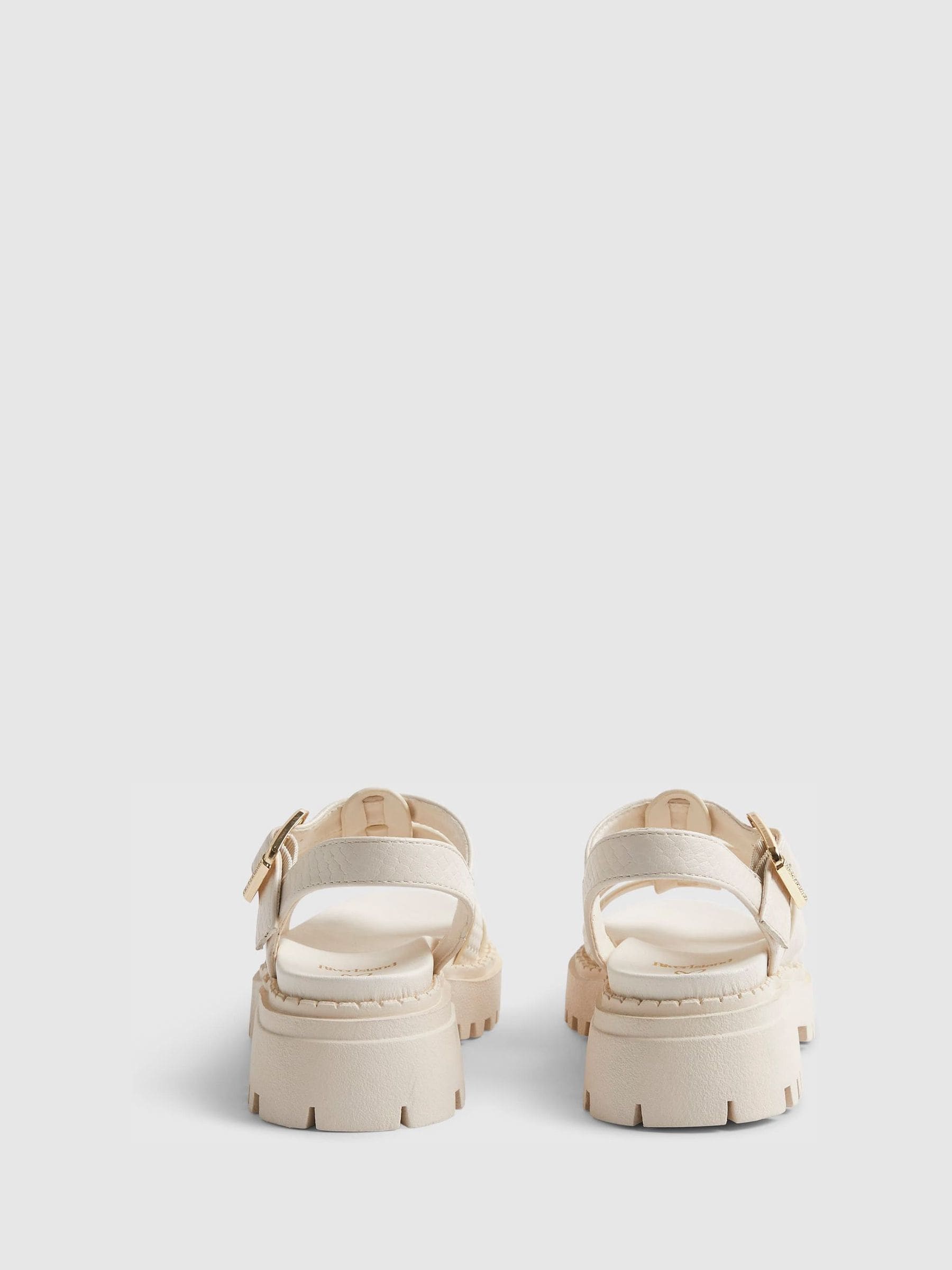 River Island Cream Gladiator Heeled Sandals image 3