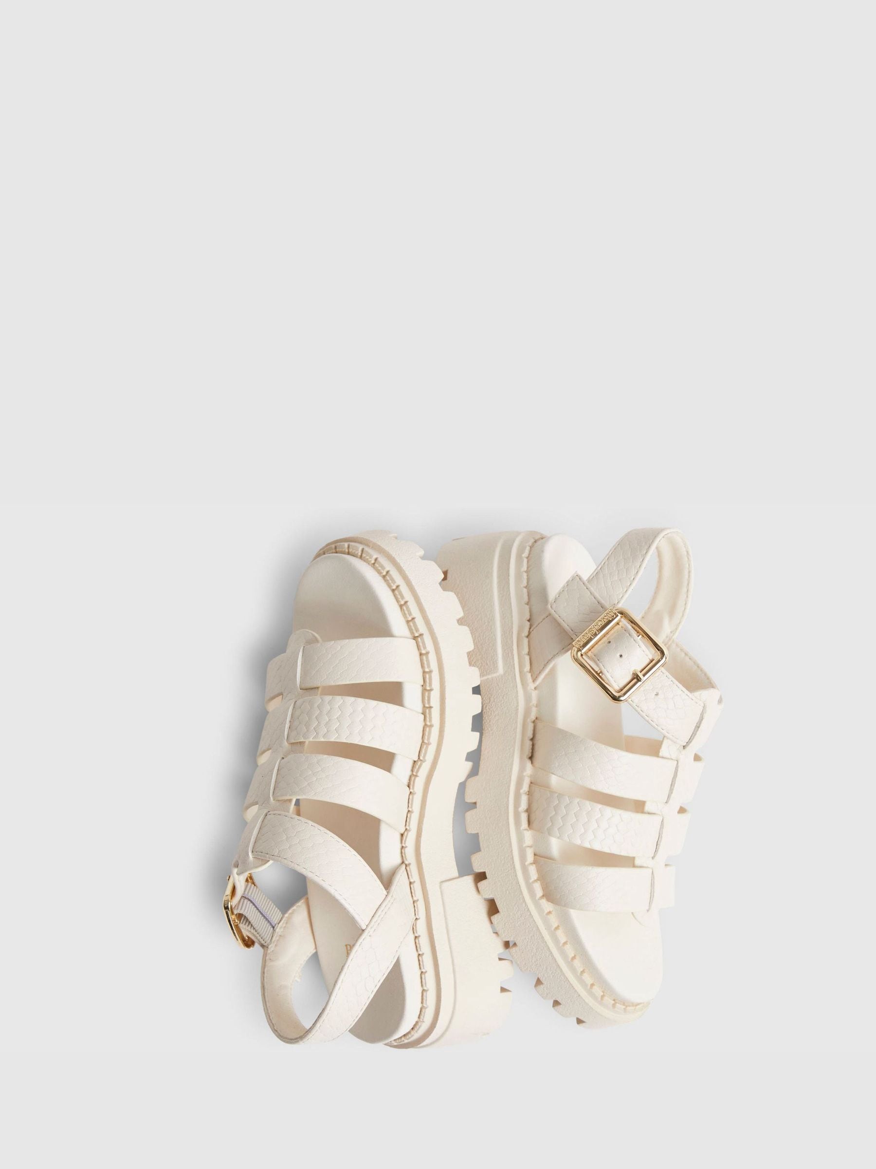 River Island Cream Gladiator Heeled Sandals image 5