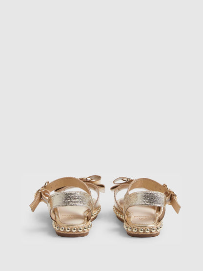 River Island Gold Bow Espadrille Sandals image 3